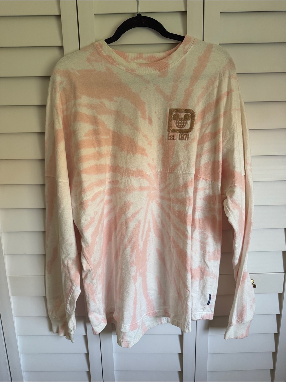 Disney Tie-Dye Long Sleeve Top - Pink & White